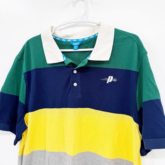 NEW Prince Pickleball Men's Polo Shirt - Green/Navy Blue/Yellow - Picture 4 of 8